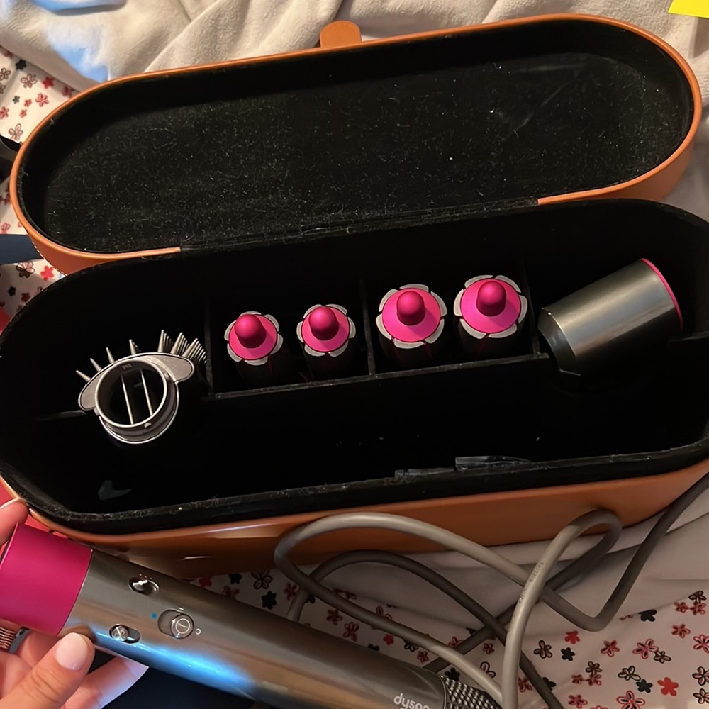 Dyson Hair Styling Set with Pink and Silver Accents
